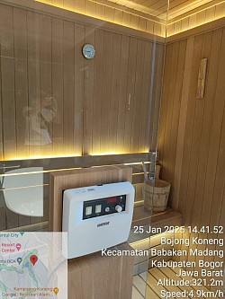 Ruang Sauna Kayu Marsawa Dimensi 150 Cm x 100 Cm x 220 Cm